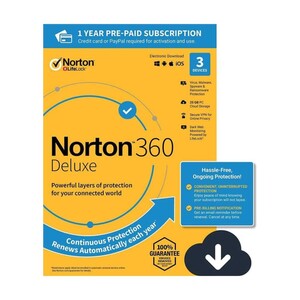 Norton 360 Deluxe 1 Year 3 Devices