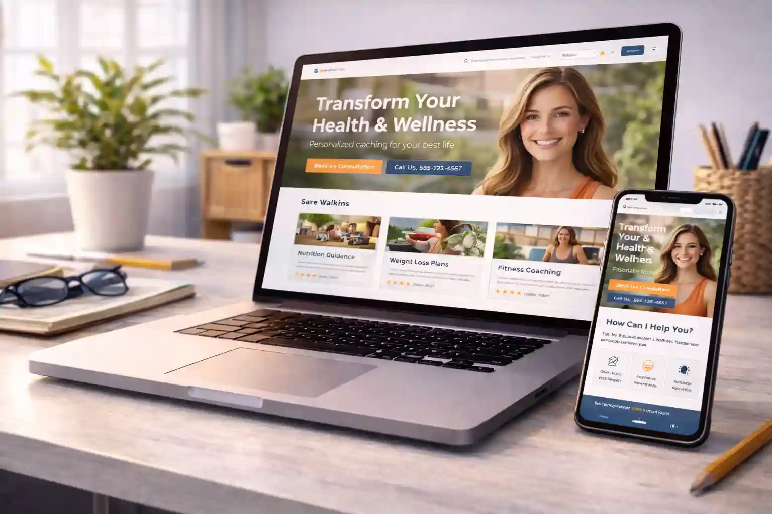 Example layout: portfolio or agency style